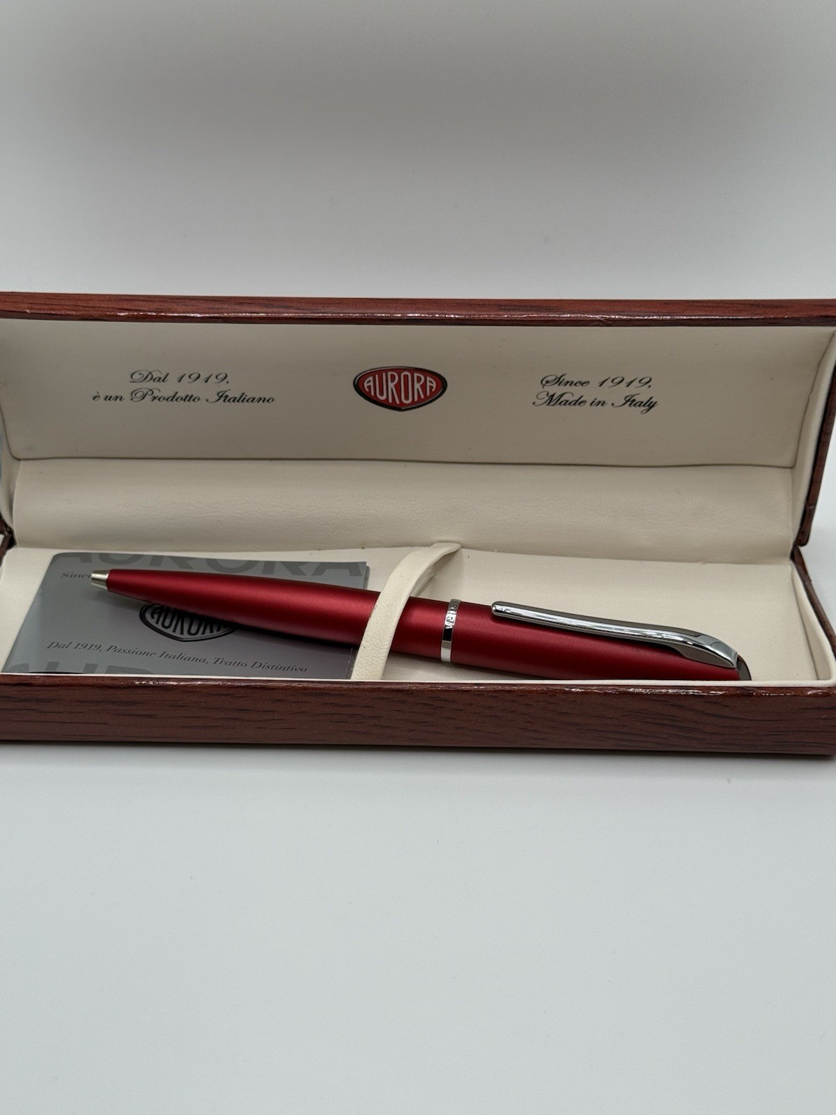 Aurora E31 Ballpoint Pen Matte Red Barrel, Needs Ink Made In Italy