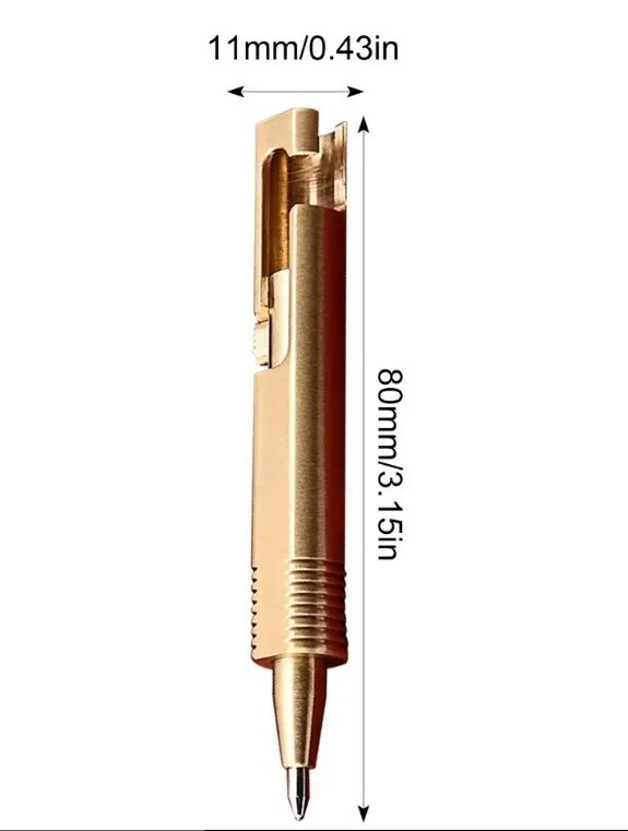 Mini Metal Ballpoint Pens For Journaling Brass Short Ballpoint Pens
