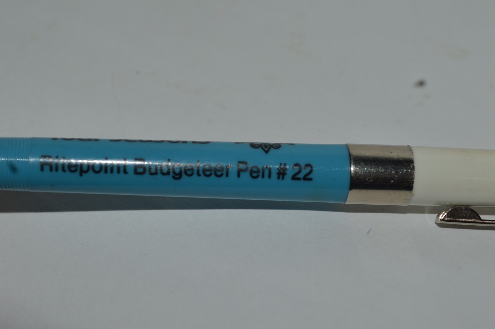RITEPOINT Budgeteer #22 Ballpoint Pen Salesman’s Sample Made in USA Circa 1970’s
