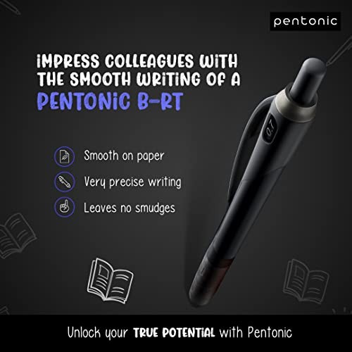 Pentonic BR-T Retractable Ballpoint Pens, 12 Count 12 Count (Pack of 1) Black