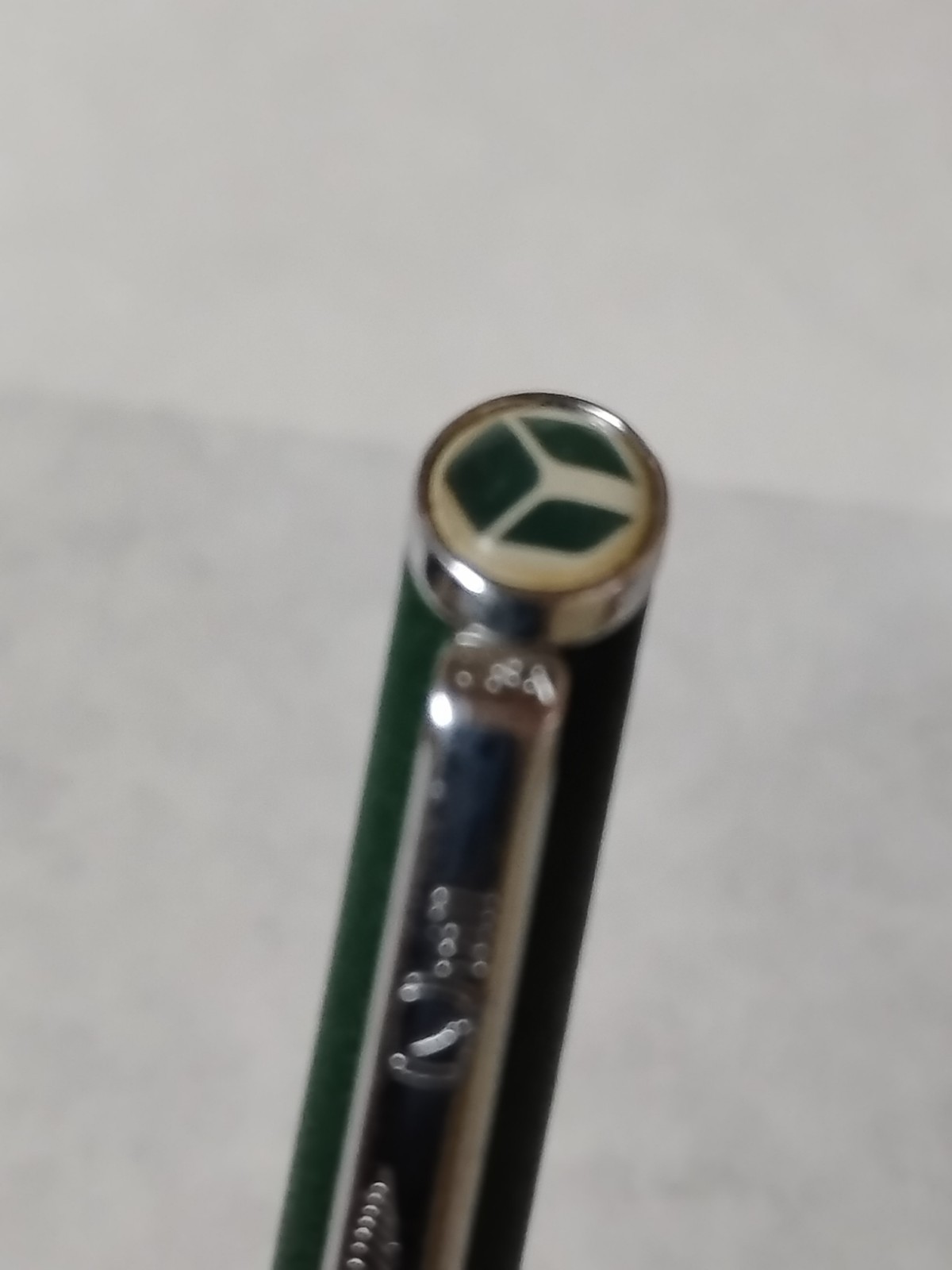 Vintage Quill Green Gold Trim Ballpoint Pen Made In USA Tested And Working#K4