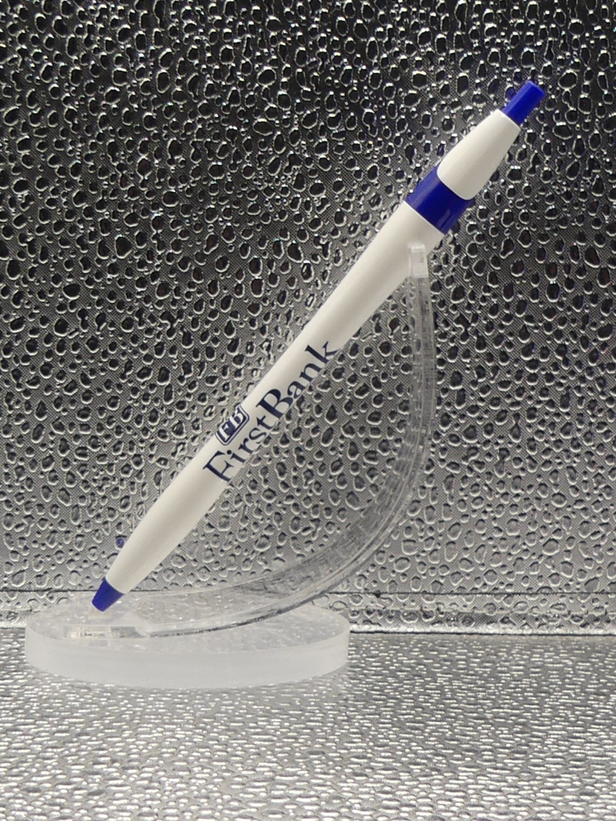 FirstBank Online HUB FB White Blue Member FDIC Banking Advertising Ballpoint Pen