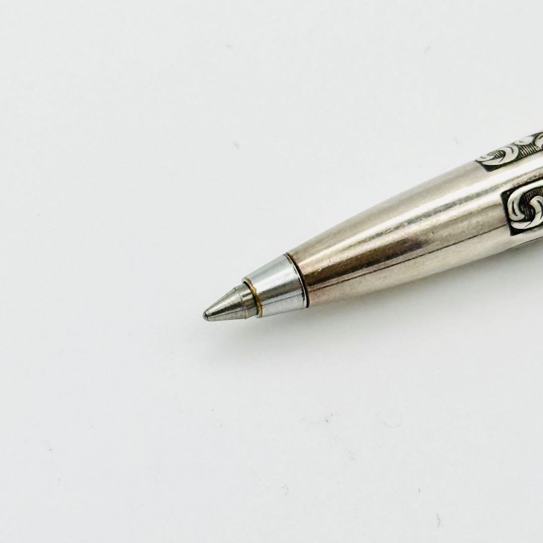 Rare Schafer Ballpoint Pen Sterling Silver Solid Engraving Good