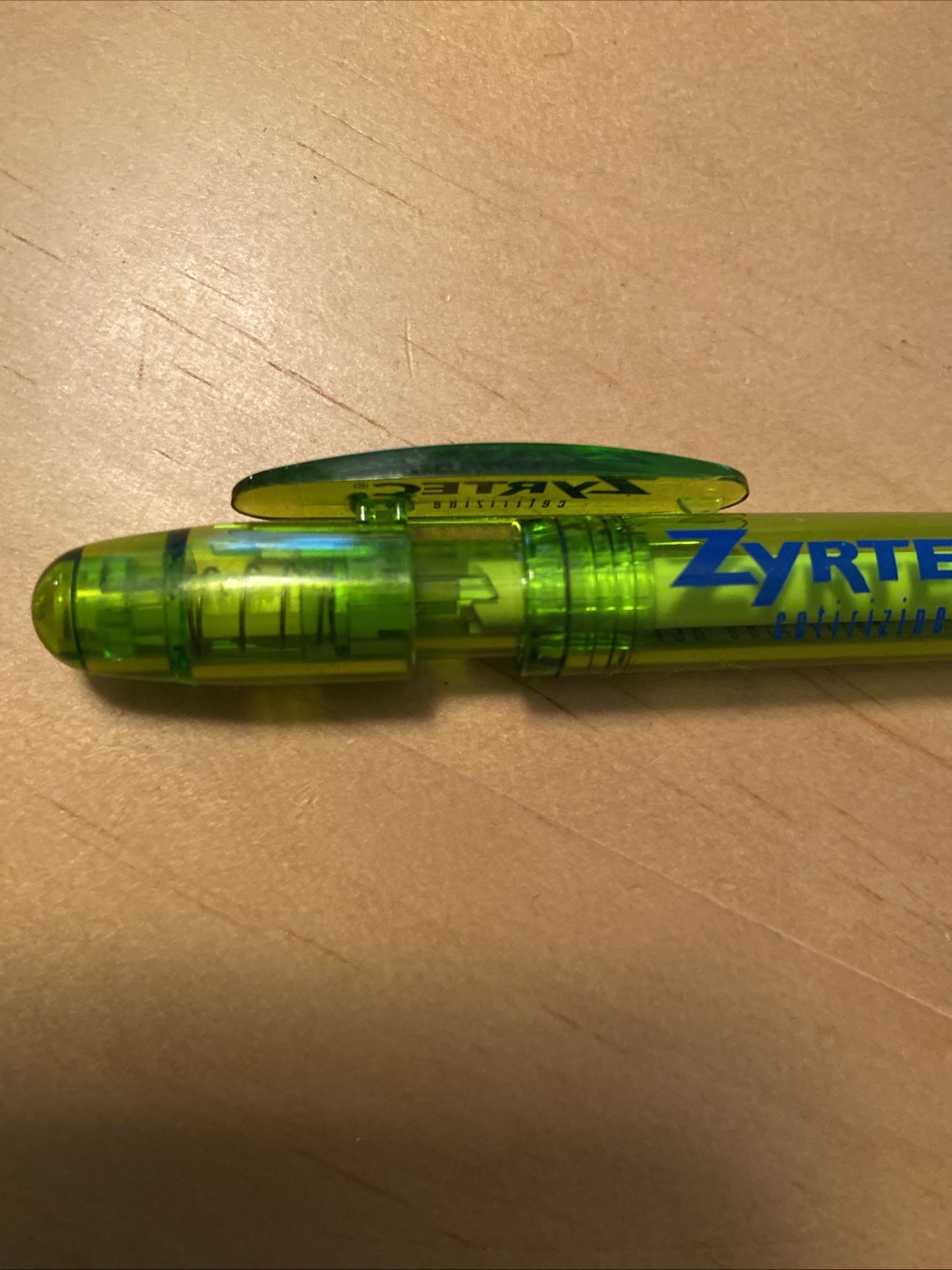 Inoxcrom Pharmaceutical Advertising Ball Pen ZYRTEC Ergonomic Grip See Through