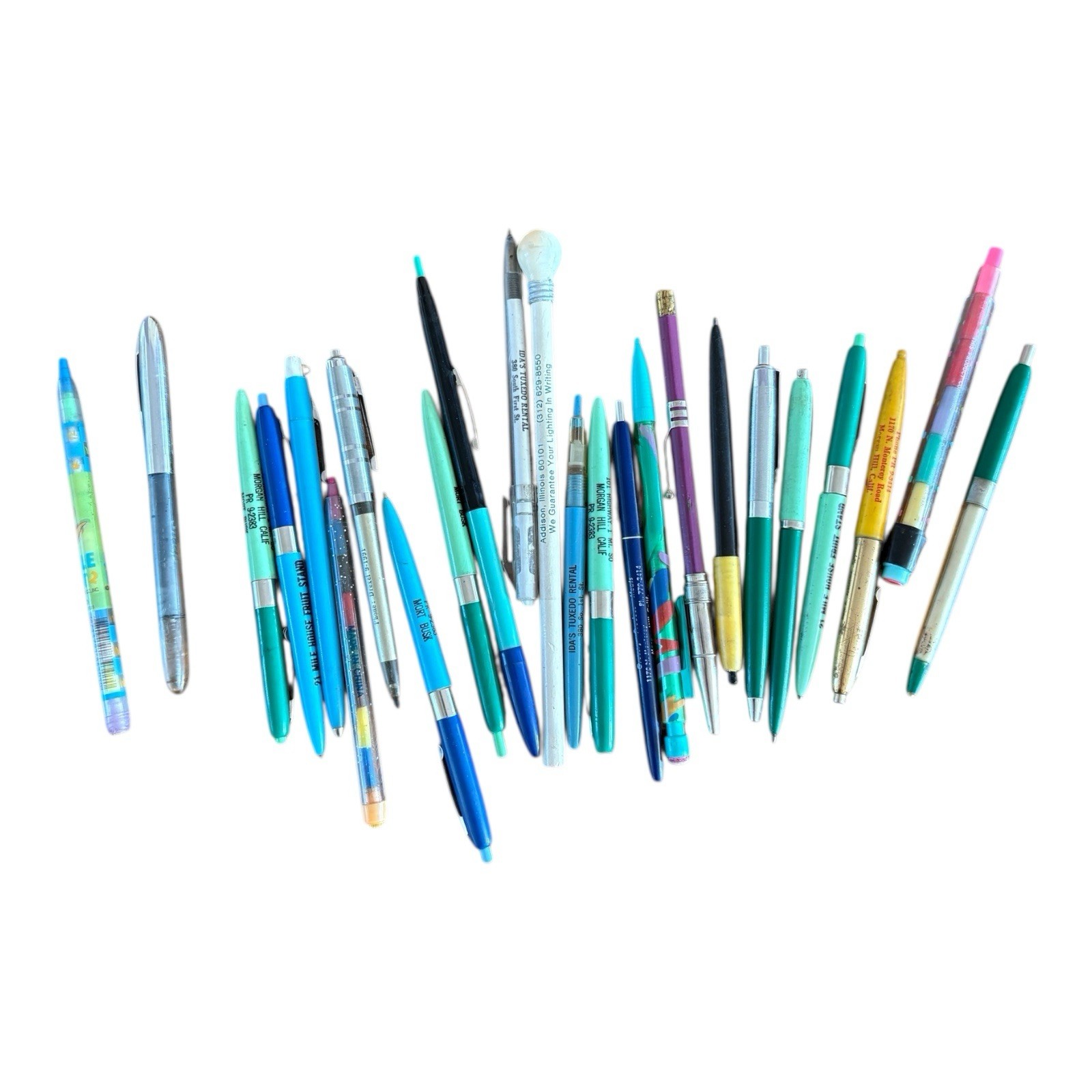 Vintage Lot of Advertising Pens And Random Pencils California