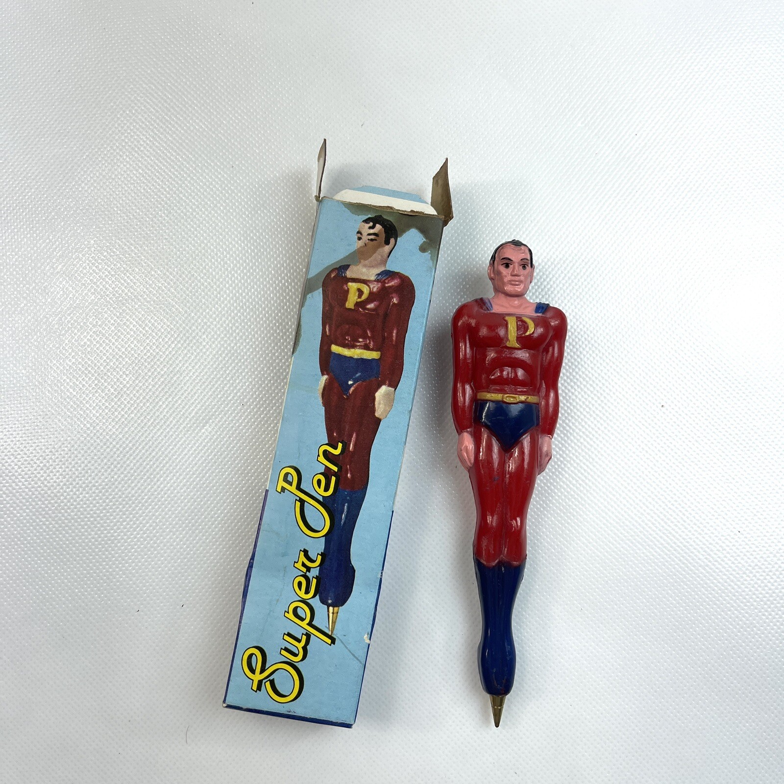 Vintage Super Pen Super Hero Ball Point Pen Rare Collectible Hong Kong