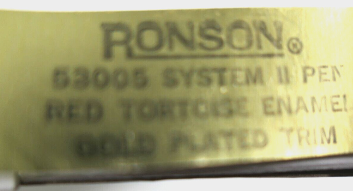 Vintage Ronson System II Pen ~ Flo Ball/Flo Tip ~ Germany ~ Red Tortoise #53005