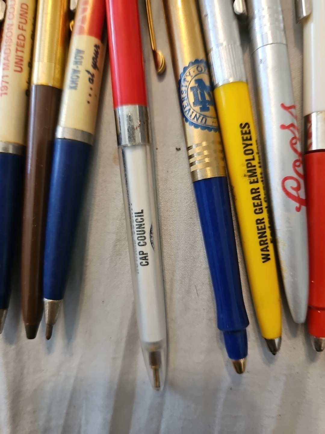 Lot of 15 Vintage Advertising Ballpoint Pens Branded Coors Rare+ Bic Clic