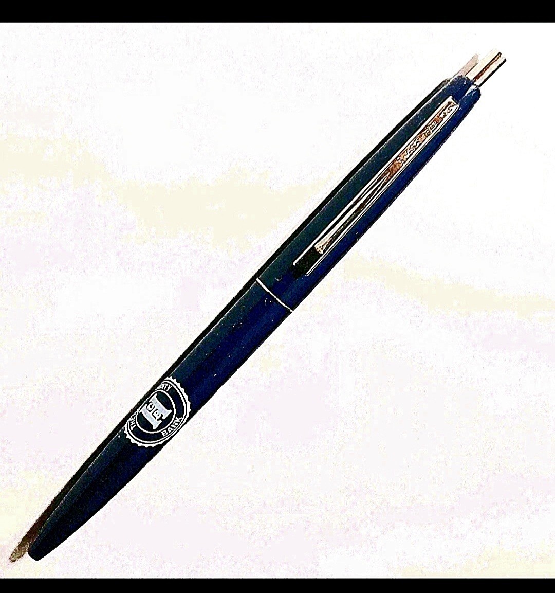Vintage Bic Clic Hardin County Bank Promotional Ballpoint Click Pen Blue Mexico