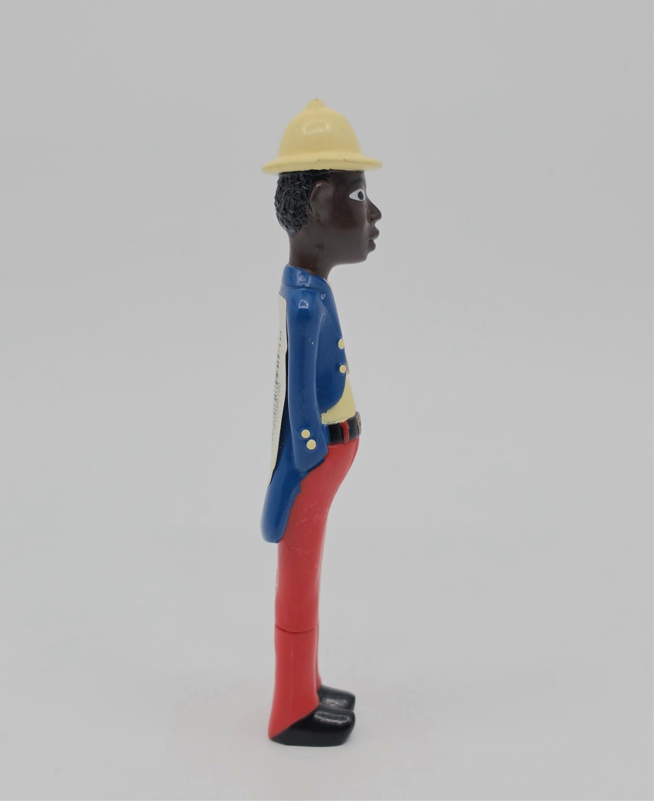 Rare Colonial Figure Novelty Pen African Colon Statue 5.5″ NOS Heart and Star