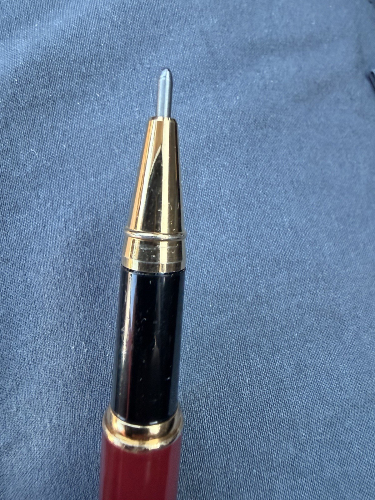 Executive Ballpoint Pen Burgundy Gold Trim looks like Homage Style
