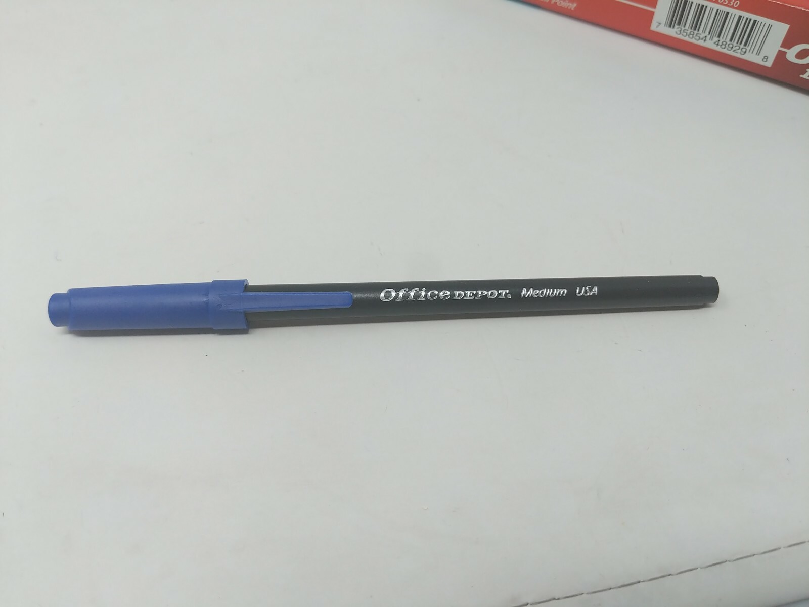 DRY Office Depot 1996 Ball Point Pens Blue Ink Made in USA VTG 1990s Office Prop