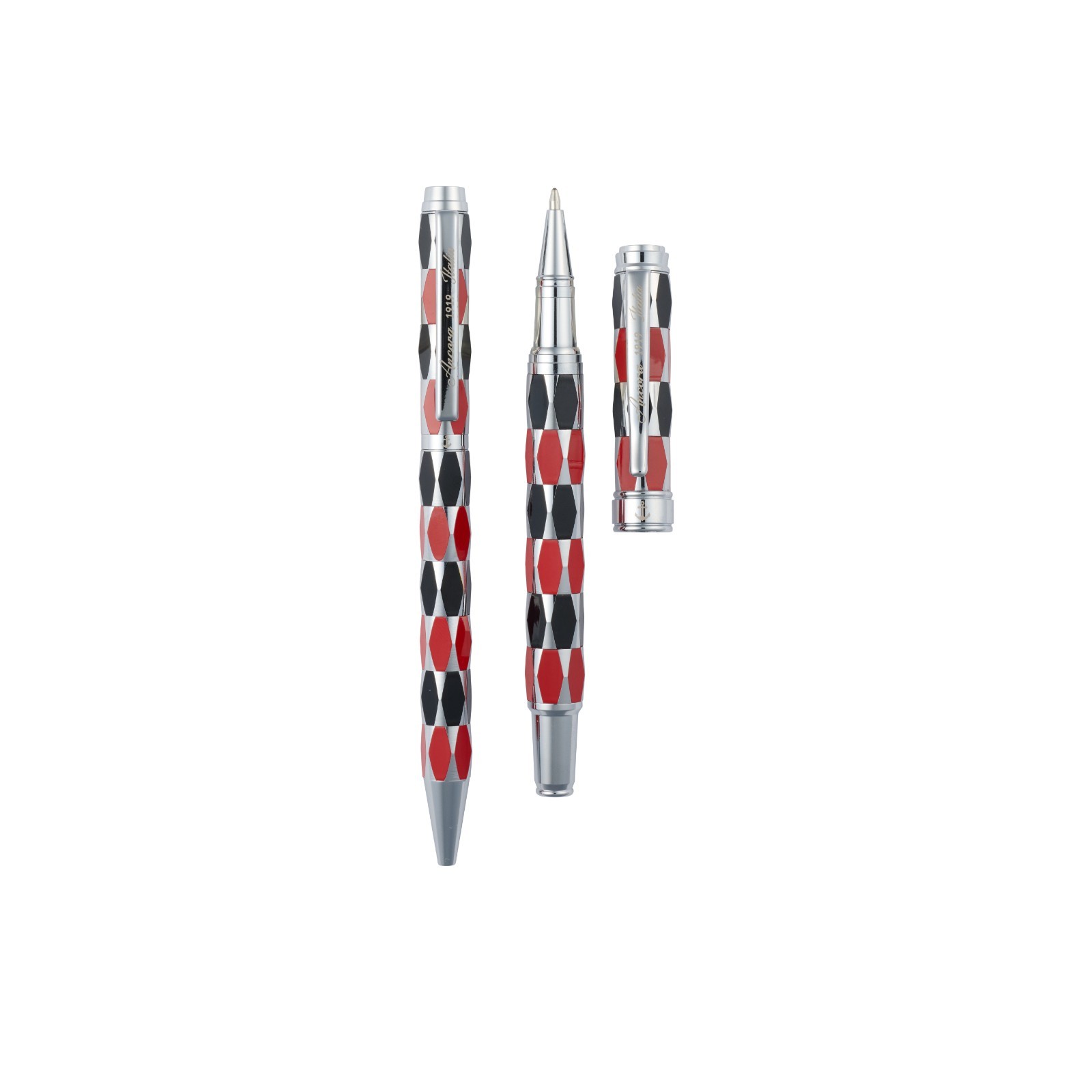 Ancora Masquerade Red Dark Blue Enamel Pen Limited Edition 88 Italy New Numbered