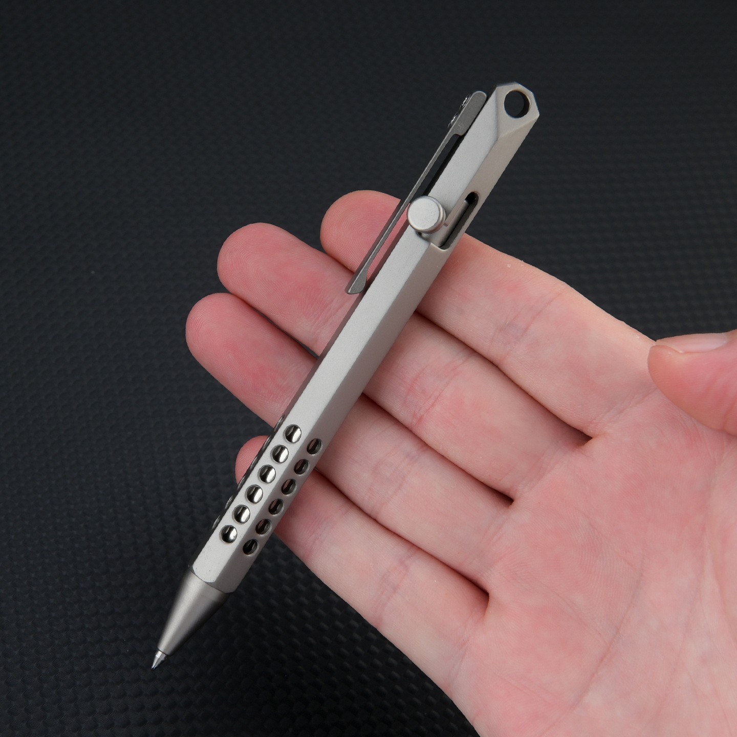 1PC Titanium Bolt Action Ballpoint Pen Pocket Pen Business Office Writing Gift
