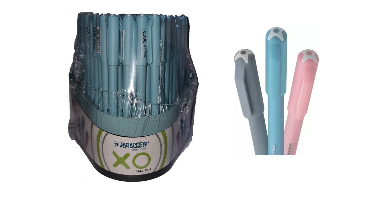 100 Hauser XO Ball Pen (BLUE-75, BLACK-20, RED-5) Super Smooth writing
