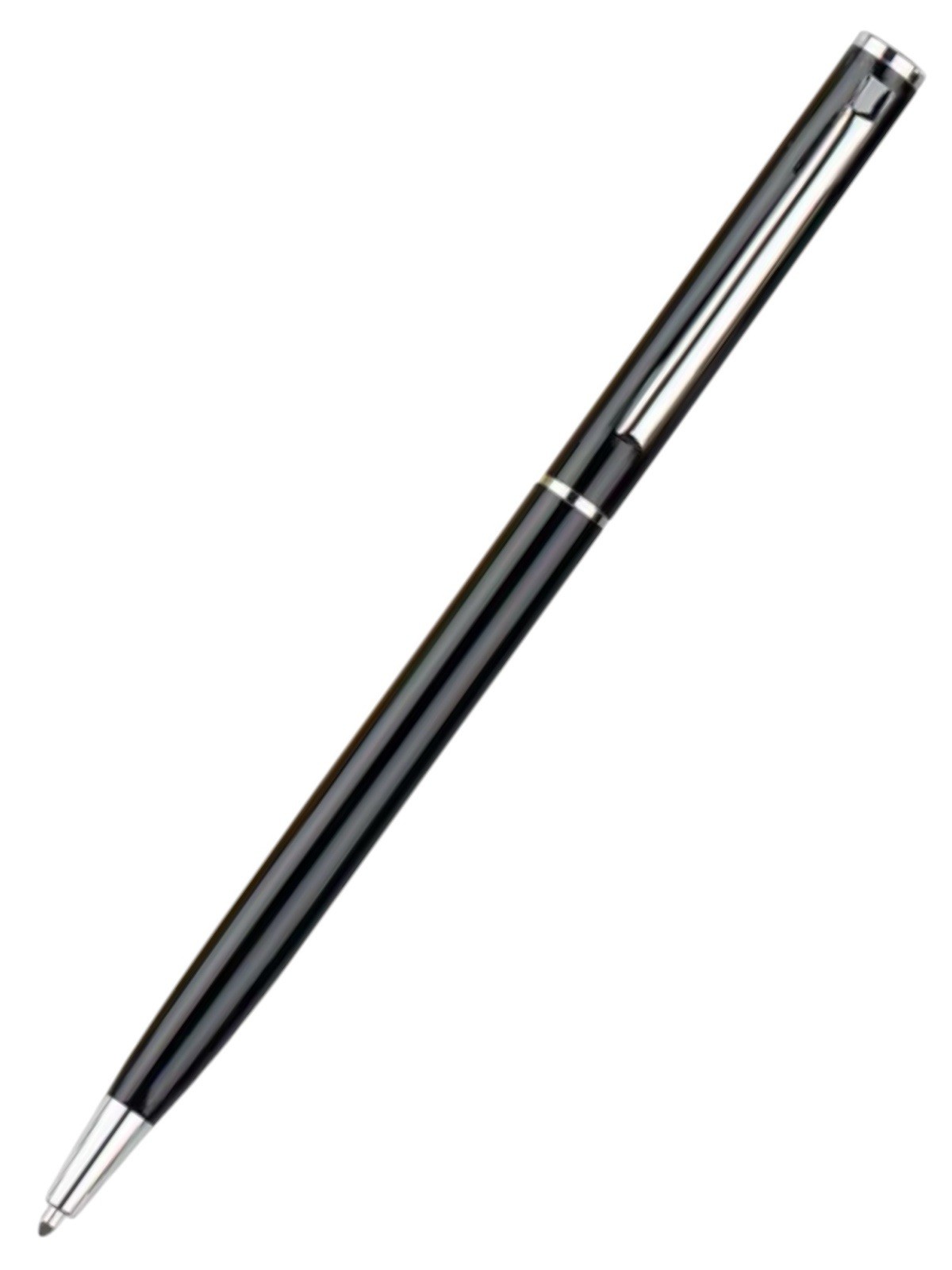 6 Pack Black Slim Metal Smooth Ballpoint Pen, 1mm Medium Point Black Ink