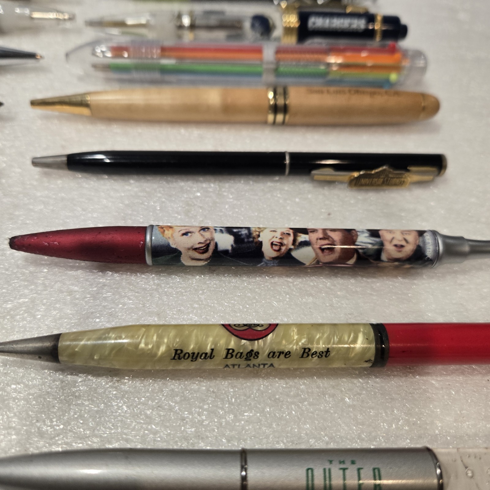Collection of 20 Vintage Advertising and Novelty Pens Ballpoint Ink Pen Pencil