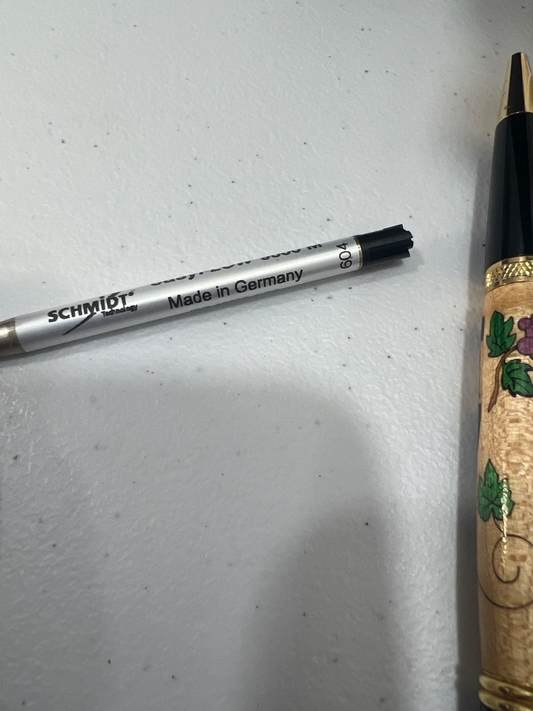 Handcrafted Wine-Themed Wood Ballpoint Pen with Schmidt Refill & Gift Box