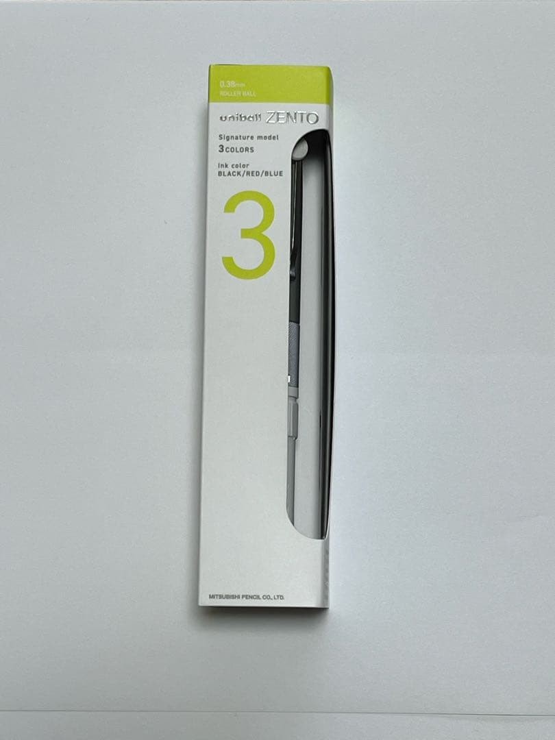 Uniball ZENTO Signature Model 3 Color Ballpoint Pen Silver 0.38mm Japan NEW