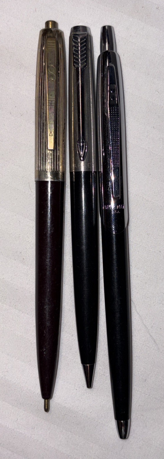 Vintage Ballpoint Pen Lot Parker, Scripto, Ballerina, USCO, All-Rite, Ambassador
