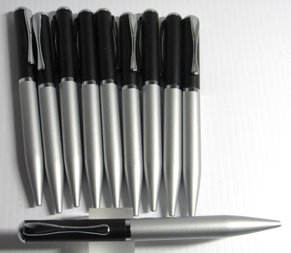 LOT OF 10 Terzetti REPLAY Metal Black + Satin Chrome Ballpoint Pen-CloseOUT
