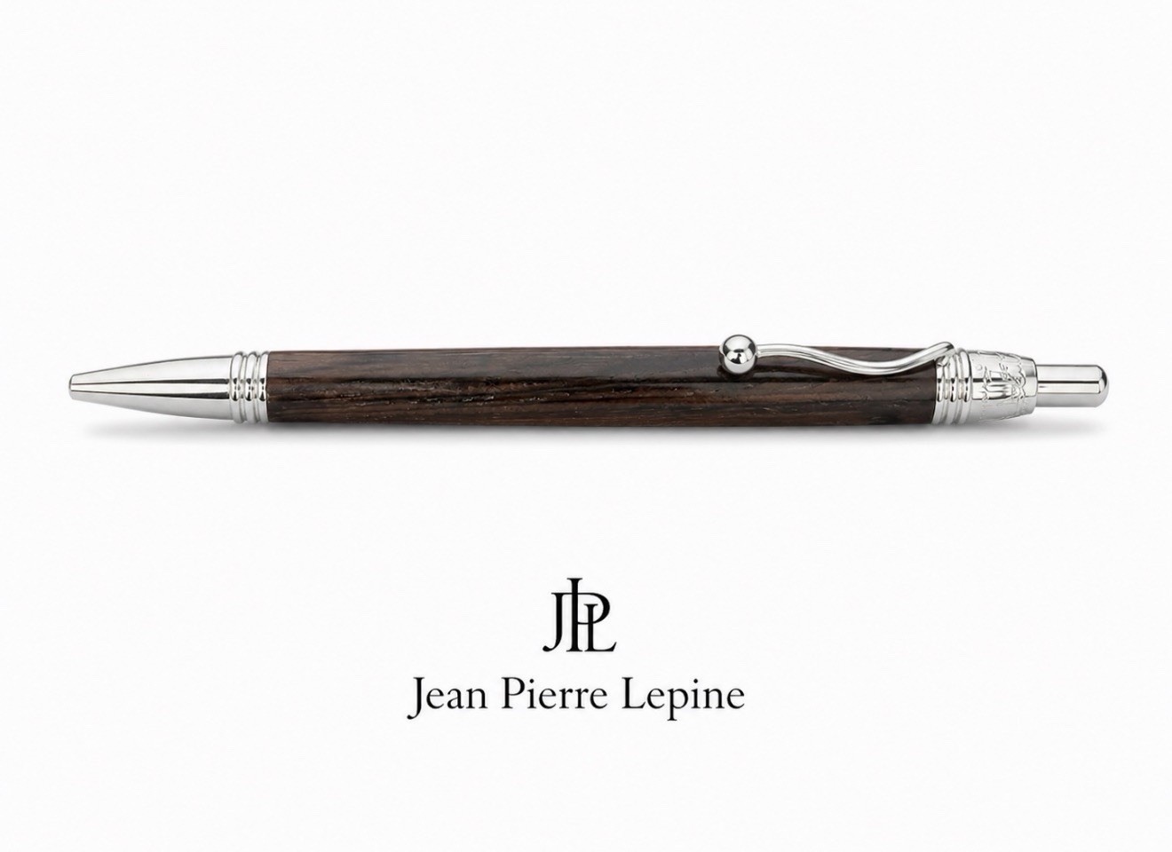 JEAN PIERRE LEPINE Indigo Ballpoint Pen Natural Wood France Vintage 1997