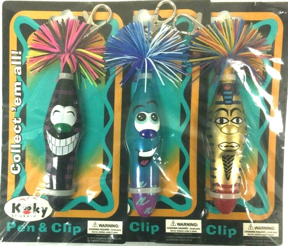 KOOKY KLICKERS 3pk KREW 29 Nyle Sarcoff Tut Special Edt GIFT PENS Clip PARTY PEN