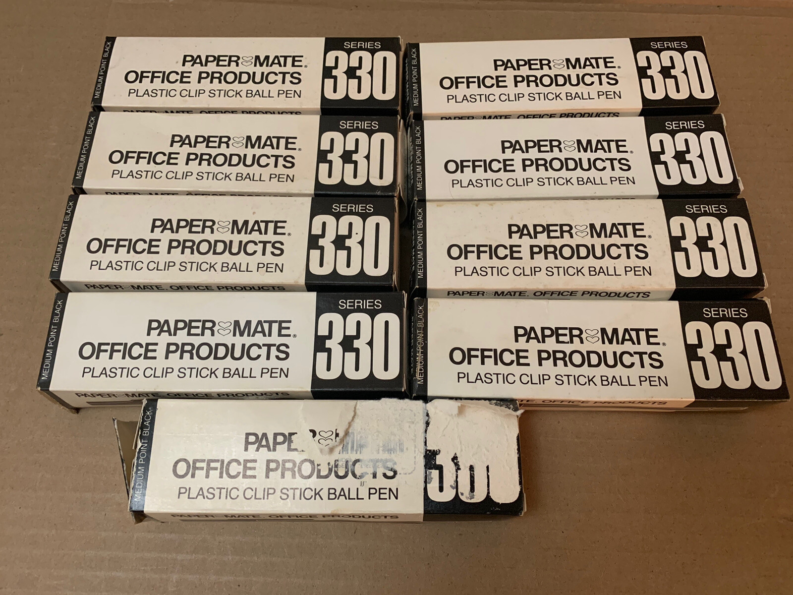 **DRIED UP INK** LOT 106 Paper Mate Plastic Clip Ball Pens 330 Series Black
