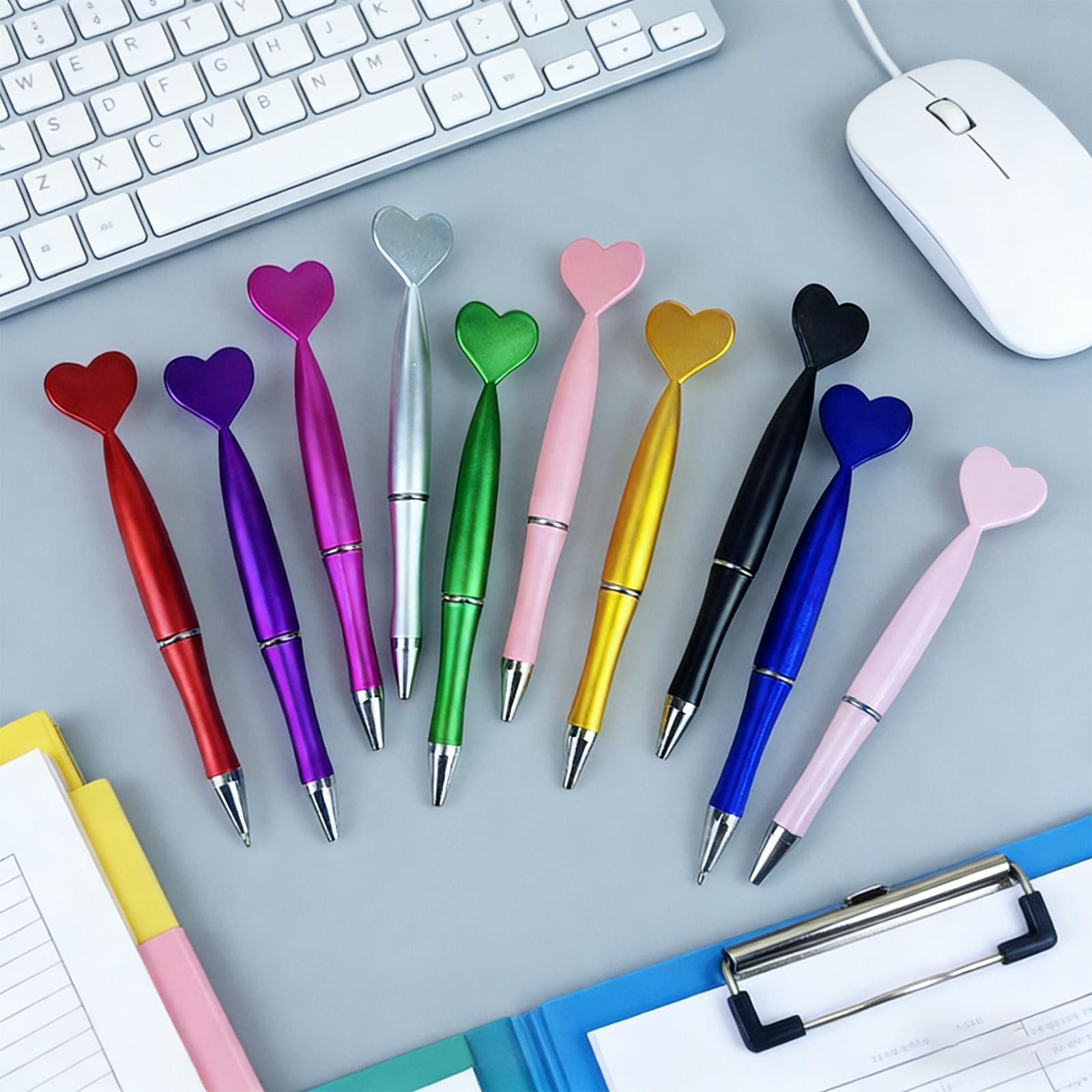 10Pcs Valentine’s Heart Shaped Pens for Sketching Party Favors Office