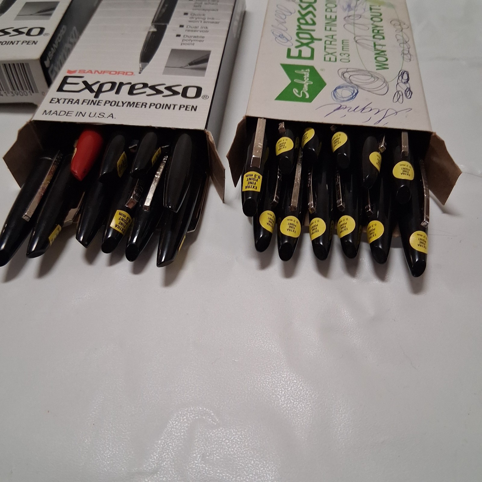 Lot 43 Sanford Expresso Extra Fine Polymer Point Pens Black 0.3 mm (Most Work)