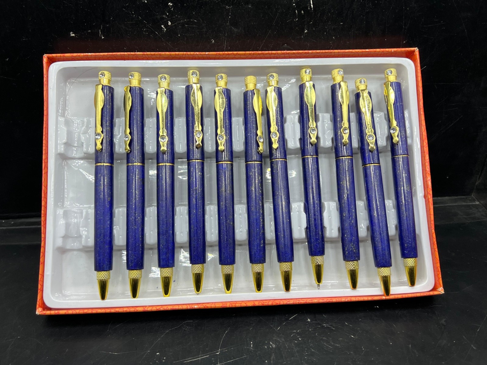 Lapis Lazuli 25g Handmade Blue Ink Ballpoint – Natural Gemstone, Wholesale