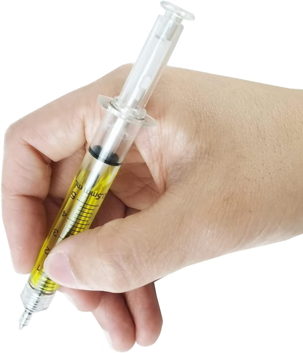 36PCS OR 24PCS Syringe Pens Retractable Fun Multi Color Novelty Pen for Nurses,
