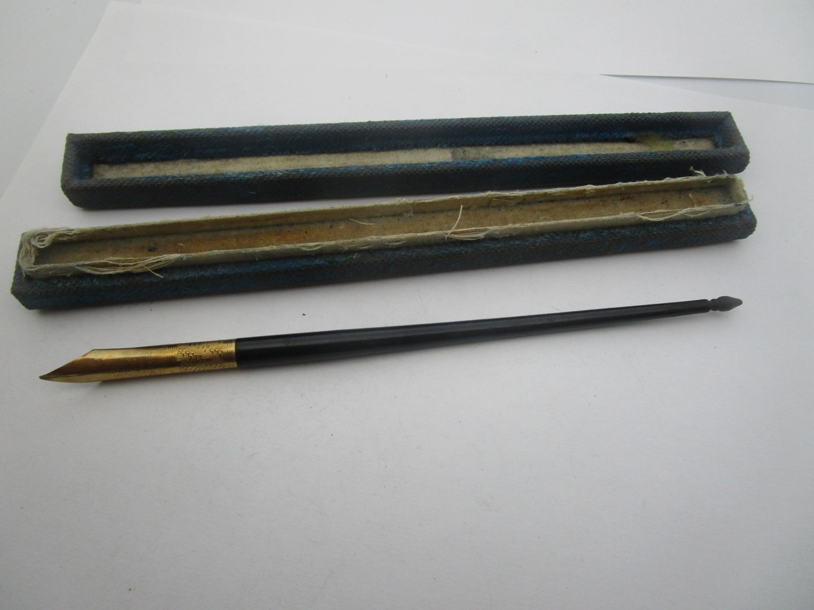 19th C Fountain Pen Antique Fancy Mabie Todd & Co NY Gold 14K Tested w/ Case
