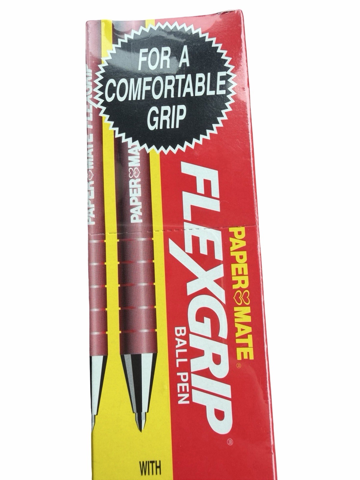 Vintage 1989 Paper Mate FlexGrip Red Ink Pens 12 Pack Sealed Medium Point Japan