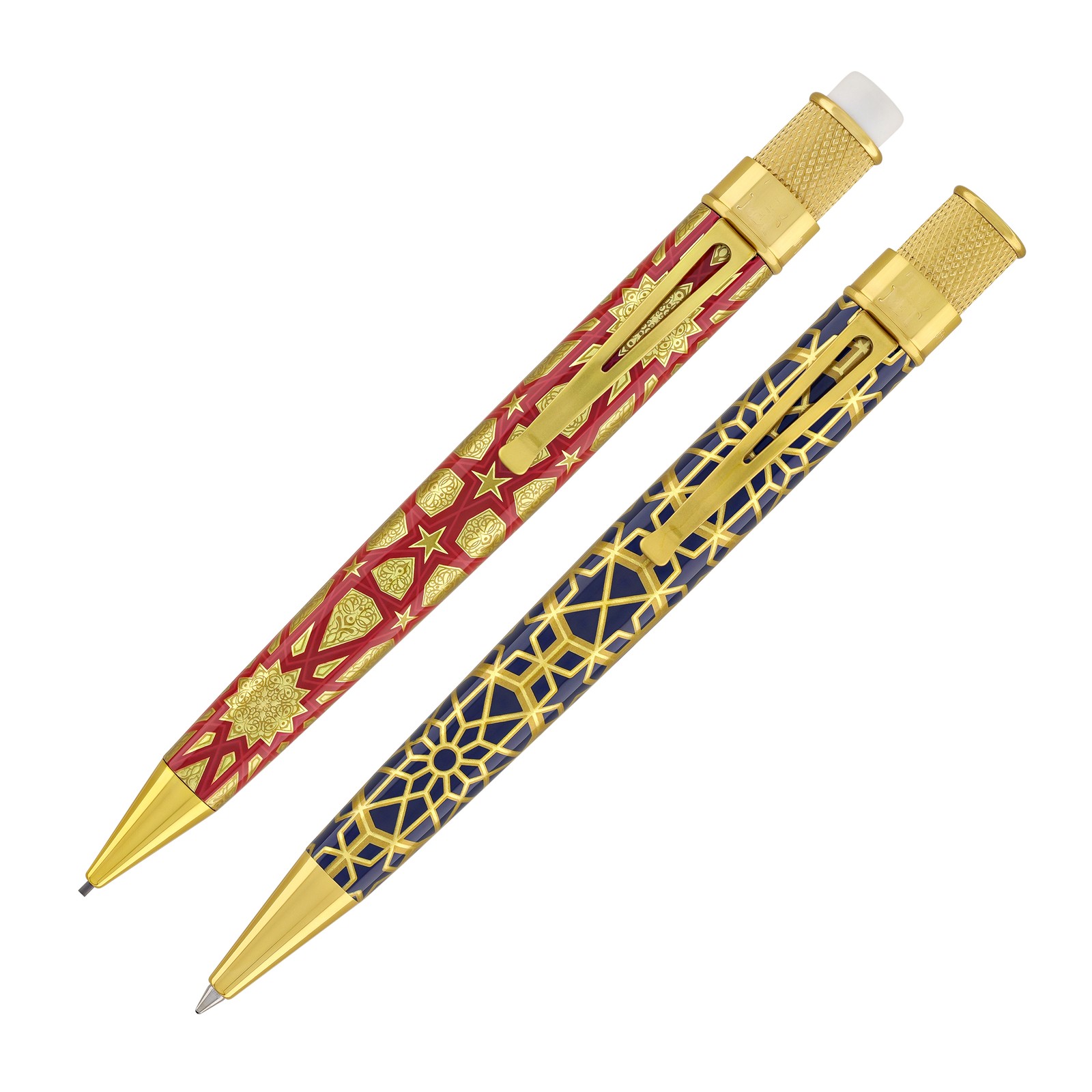 Retro 51 Tornado Metropolitan Rollerball and Pencil Set in Geometric – NEW