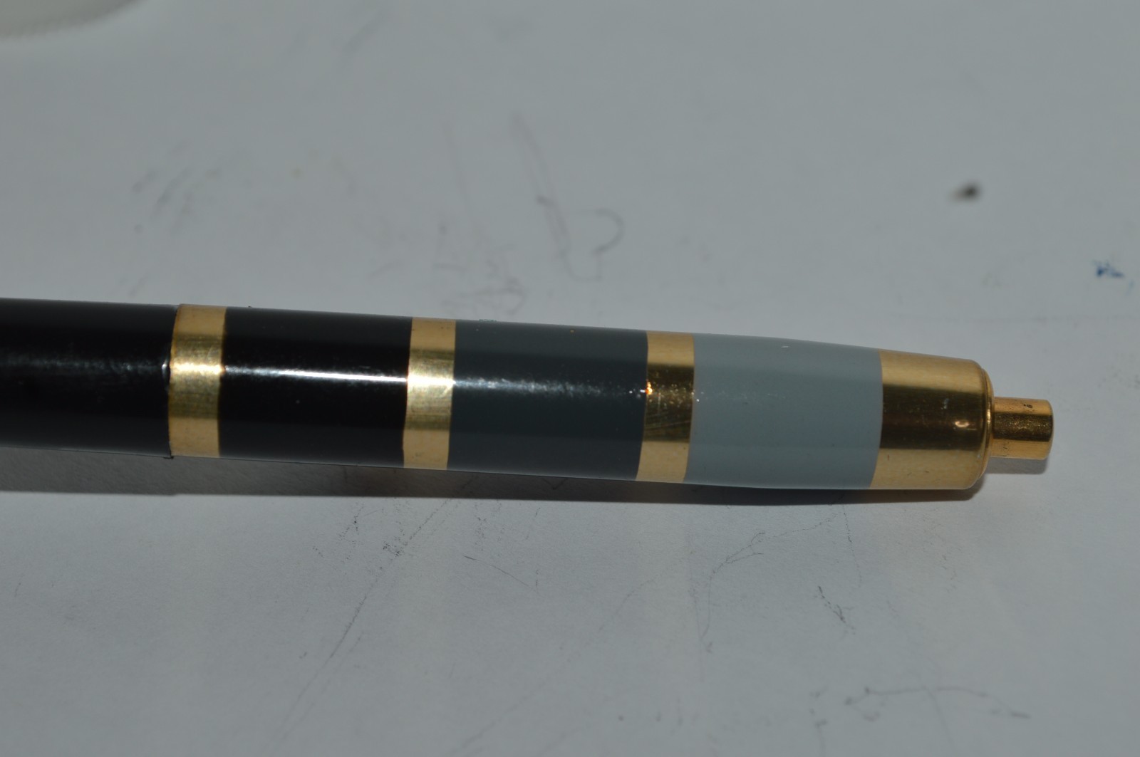 KWIK KLIK Ballpoint Pen New-Old Stock Black Barrel Metal Cap Made In USA 1960s