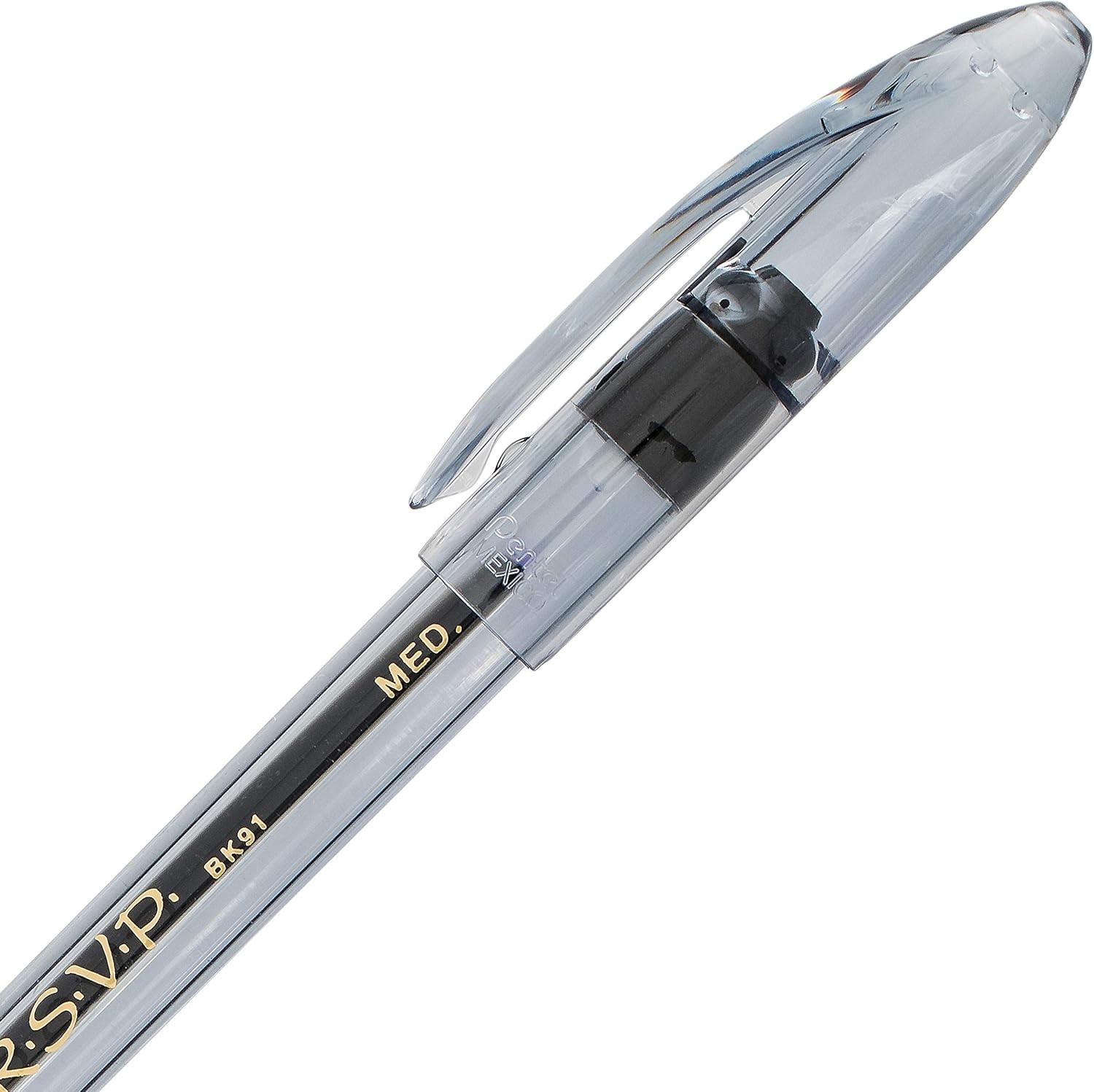 Sturdy Black Ballpoint Pens with Ambidextrous Grip – 4 Count for All Ages