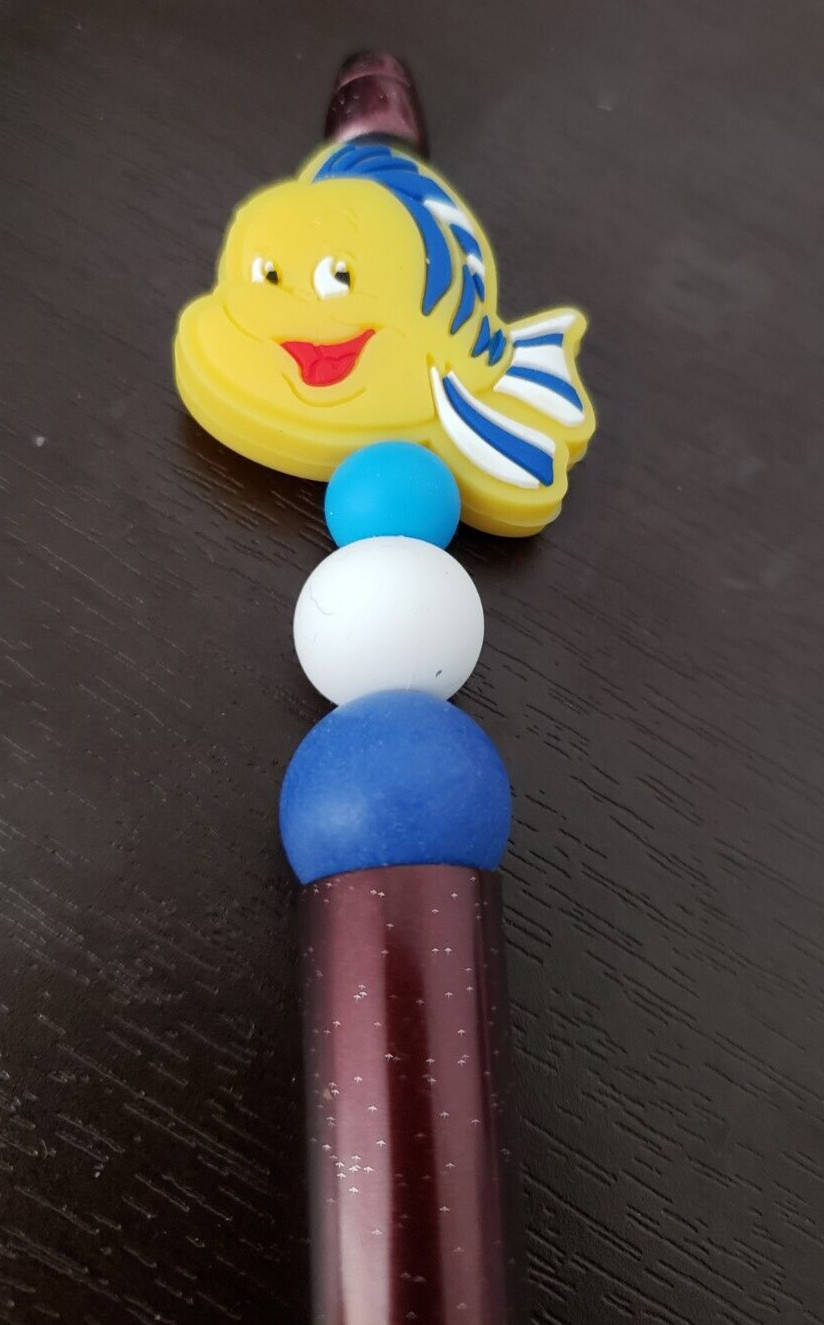 1pcs Handmade beaded pens.. Flounder the fish
