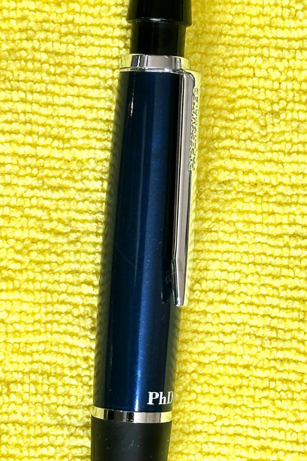 Paper Mate PhD Midnight Blue Ballpoint Pen, imperfections, 2nds, rated good