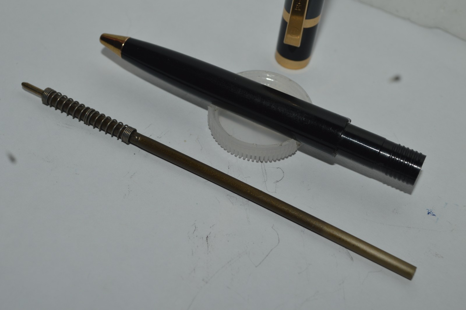 KWIK KLIK Ballpoint Pen New-Old Stock Black Barrel Metal Cap Made In USA 1960s