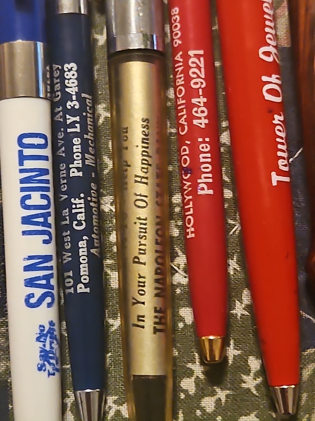 Lot of 10 Vintage Advertising Ballpoint Pens Branded Rare Scarce.