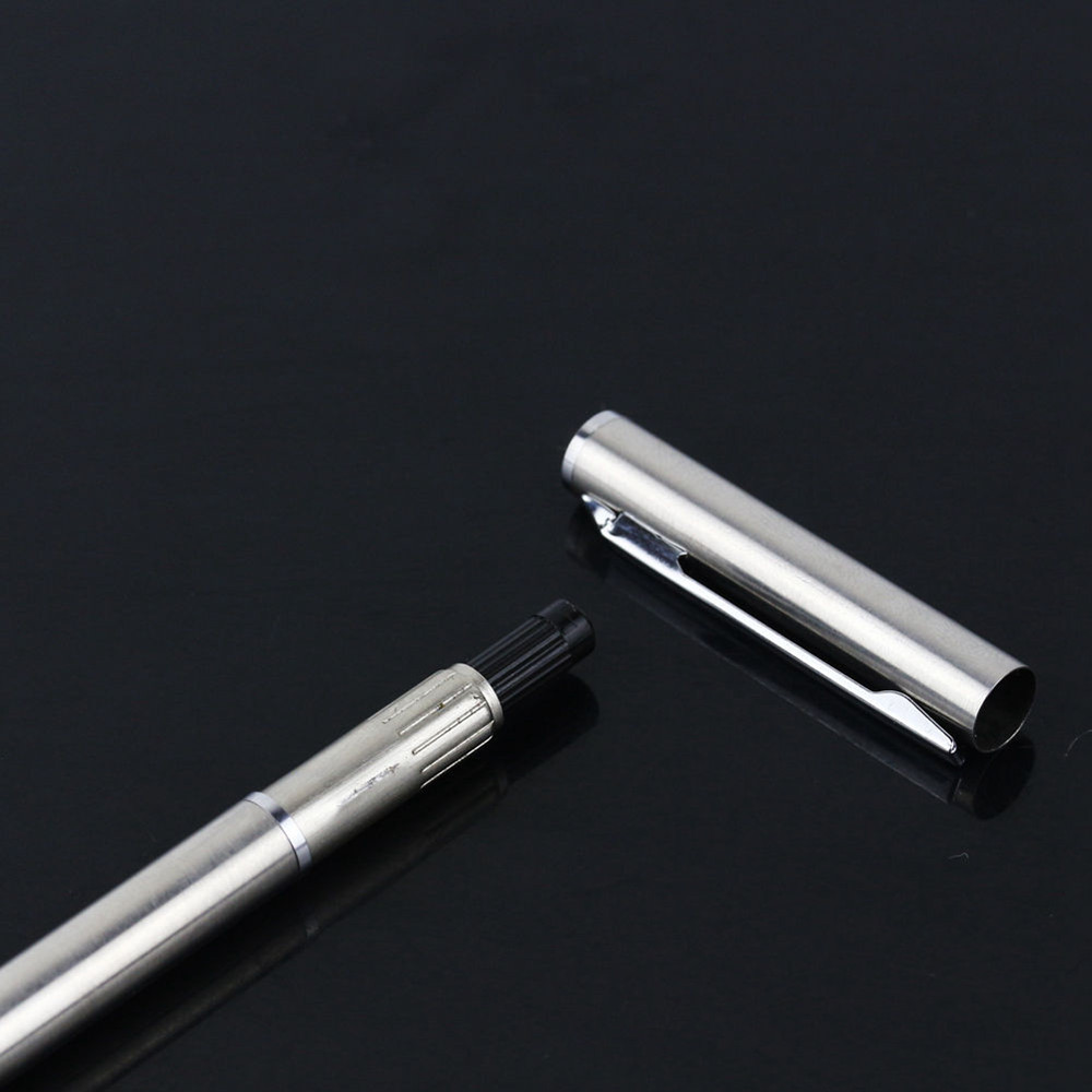 Mini Pocket-size Ballpoint Pen Metal Rotating Small Portable Oil Black Cute Pen
