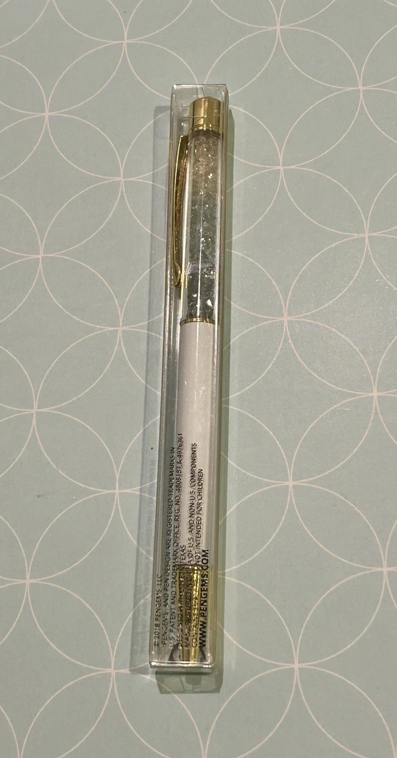 NEW In Package PenGems Gold & White Pen Gems