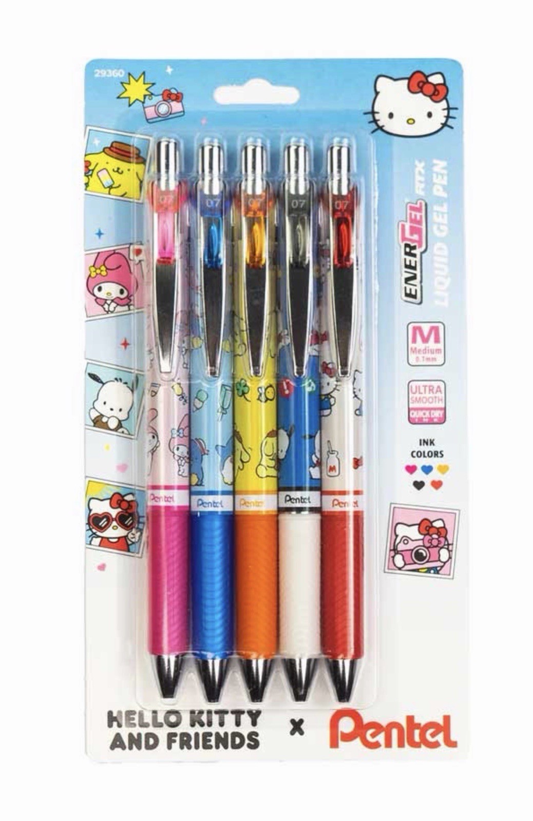 Hello Kitty Limited Edition Pentel Energel 5-pack Limited Edition