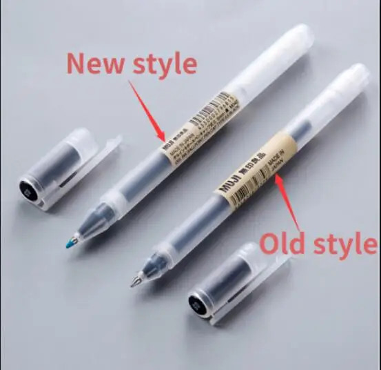 10PCS OLD Style Muji Gel Ink Pen Ballpoint Pens 0.38/0.5mm Smooth WritingRefills