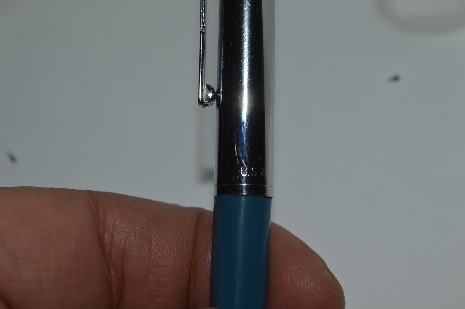 PAPER MATE Profile #2 Reg Grip Ballpoint Pen Blue Barrel Made In USA 1990s
