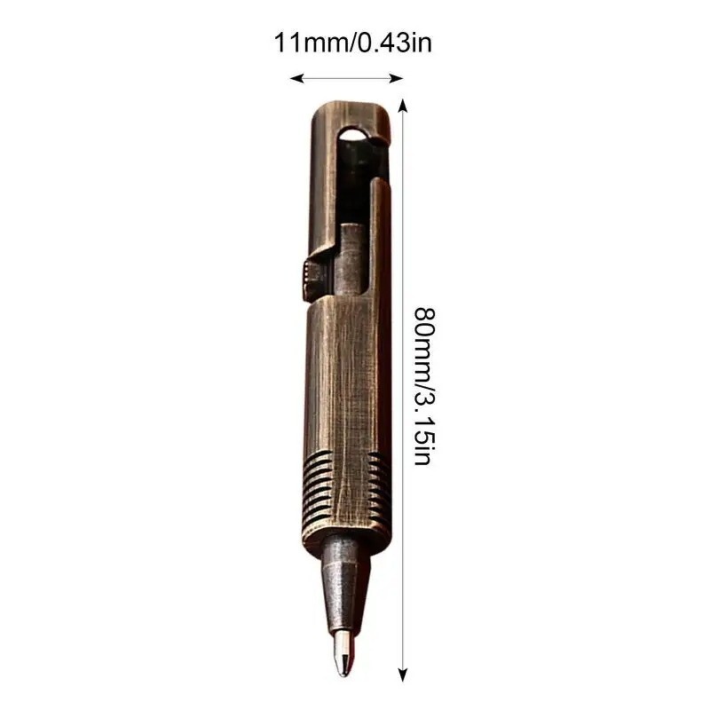 Mini Metal Ballpoint Pens For Journaling Brass Short Ballpoint Pens