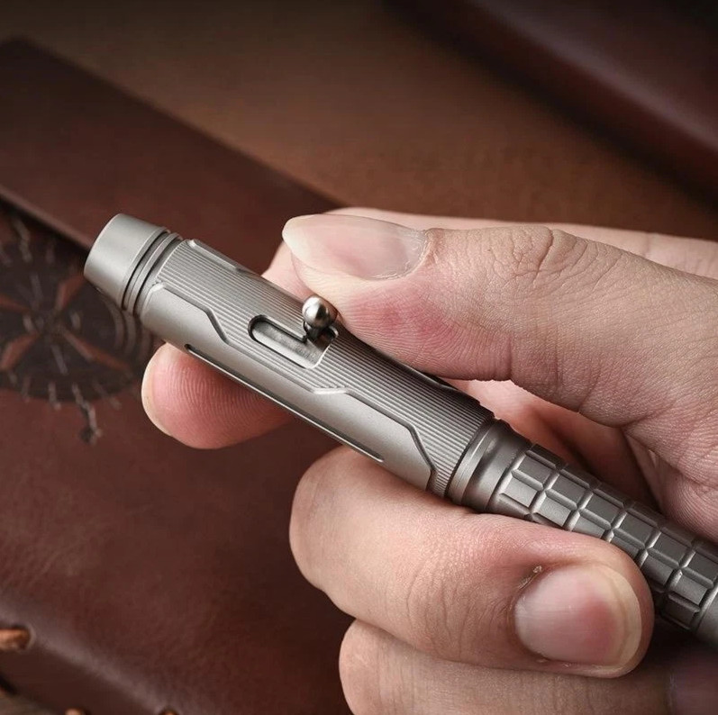 Titanium Ballpoint Pen EDC Signature Writing Pocket Pen High Business Office Pen