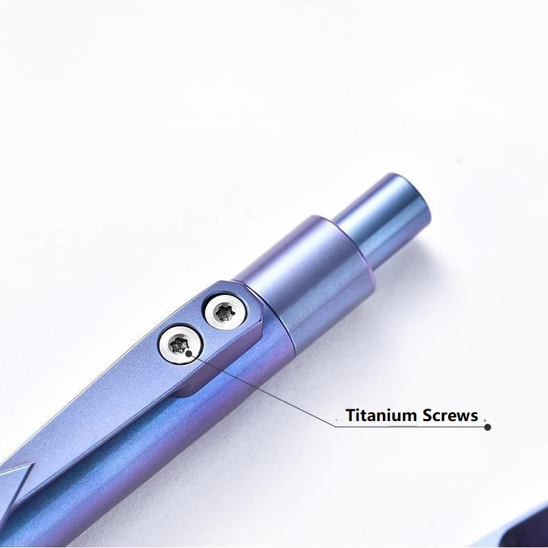 Titanium Alloy Ballpoint Pen EDC Pocket Signature Writing Pen Business Office