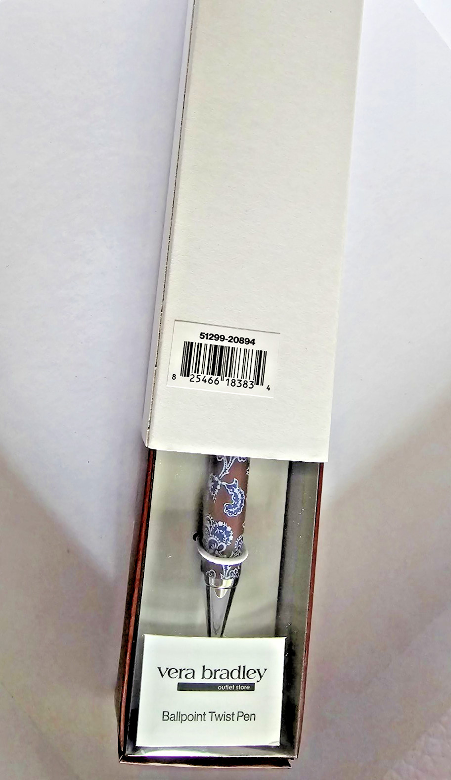 Vera Bradley COTSWOLDS Ball Point Metal barrel Twist Pen (New in Box)